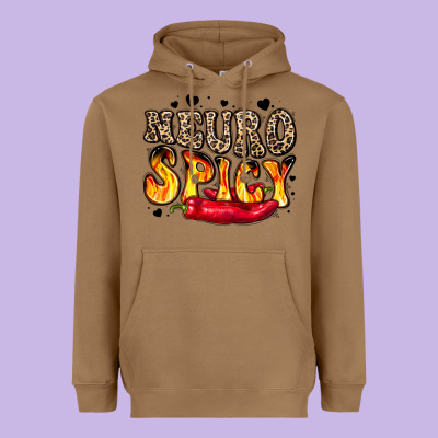 Neuro Spicy Neurodivergence Heavyweight Hoodie Designed By Lillyallendesigns