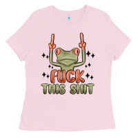 Bubblegum Pink fuck this shit Ladies Tee - MaliasSmallBusiness