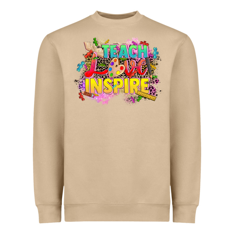 Teach Love Inspire Heavyweight Sweatshirt by CowGirlArtShop | Teevron