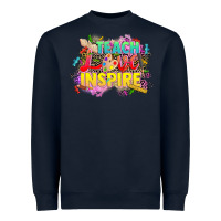 Navy teach love inspire Heavyweight Sweatshirt - CowGirlArtShop