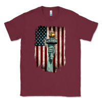 Burgundy statue of liberty torch Classic Tee - BarkalooDesign