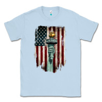 Dusty Blue statue of liberty torch Classic Tee - BarkalooDesign