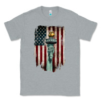 Heather Grey statue of liberty torch Classic Tee - BarkalooDesign