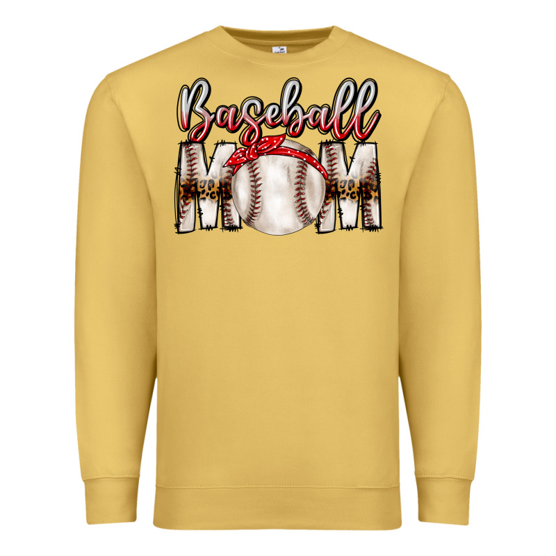 Baseball Mom Premium Sweatshirt by CowhideDigitalArt | Teevron