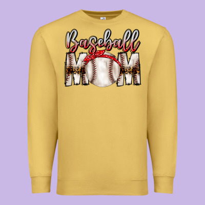 Baseball Mom Premium Sweatshirt Designed By Cowhidedigitalart
