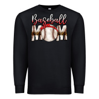 Black Baseball Mom Premium Sweatshirt - CowhideDigitalArt