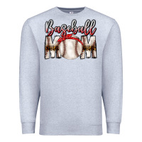 Heather Grey Baseball Mom Premium Sweatshirt - CowhideDigitalArt