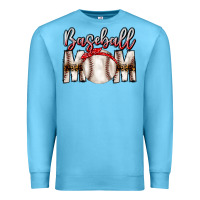 Ocean Blue Baseball Mom Premium Sweatshirt - CowhideDigitalArt