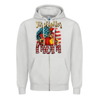 Dove Grey Firefighter mom Zipper Hoodie - FaDigitalArtStudio