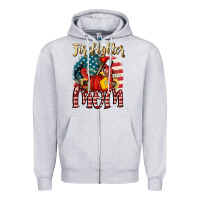 Heather Grey Firefighter mom Zipper Hoodie - FaDigitalArtStudio