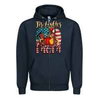 Navy Firefighter mom Zipper Hoodie - FaDigitalArtStudio