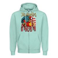 Seafoam Firefighter mom Zipper Hoodie - FaDigitalArtStudio