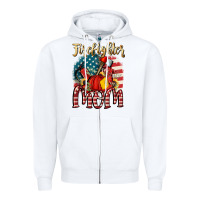 White Firefighter mom Zipper Hoodie - FaDigitalArtStudio