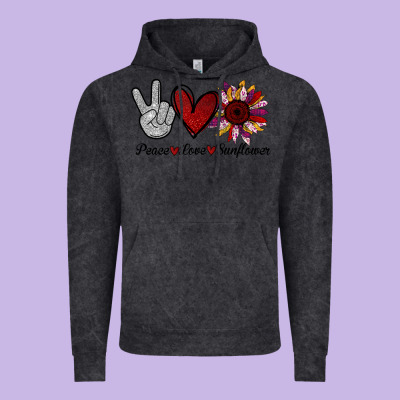 Peace Love Sunflower Vintage Hoodie Designed By Bettercallsaul