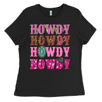 Black pink howdy howdy howdy Ladies Tee - NancyCooperArtShop