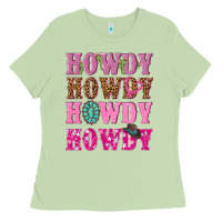 Matcha pink howdy howdy howdy Ladies Tee - NancyCooperArtShop