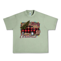 Oil Green Merry Christmas Truck Urban Heavy Tee - Bettercallsaul