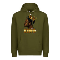 Army Green black king Premium Hoodie - FaDigitalArtStudio