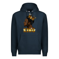 Navy black king Premium Hoodie - FaDigitalArtStudio