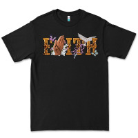 Black faith with praying hands Premium Tee - NancyCooperArtShop