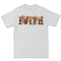 Dove Grey faith with praying hands Premium Tee - NancyCooperArtShop