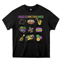 Black laissez les bons temps rouler Heavy Core Tee - MaliasSmallBusiness