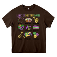 Chocolate Brown laissez les bons temps rouler Heavy Core Tee - MaliasSmallBusiness