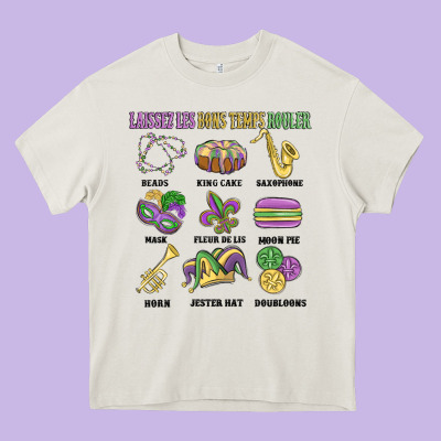 Laissez Les Bons Temps Rouler Heavy Core Tee Designed By Maliassmallbusiness