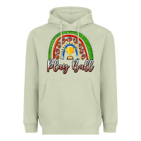 Matcha Play Ball Football Rainbow Heavyweight Hoodie - CowhideDigitalArt