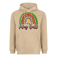 Mushroom Play Ball Football Rainbow Heavyweight Hoodie - CowhideDigitalArt