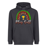 Smoke Play Ball Football Rainbow Heavyweight Hoodie - CowhideDigitalArt