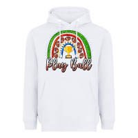 Play Ball Football Rainbow Heavyweight Hoodie | Teevron