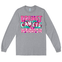 Heather Grey Breast Cancer Warrior Long Sleeve Tee - texasbilliewilder