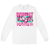 White Breast Cancer Warrior Long Sleeve Tee - texasbilliewilder