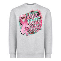 Heather Grey love hope cure Heavyweight Sweatshirt - CowGirlArtShop