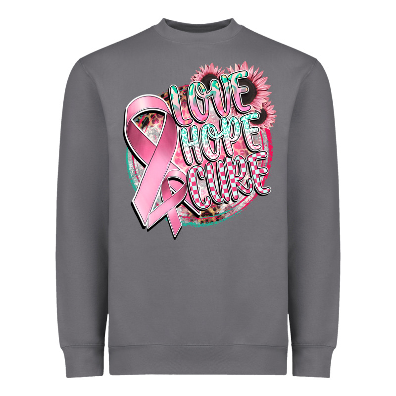 Love Hope Cure Heavyweight Sweatshirt by CowGirlArtShop | Teevron
