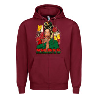 Burgundy believe black woman Zipper Hoodie - FaDigitalArtStudio