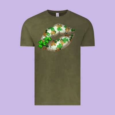 St. Patricks Day White Lips Vintage Tee Designed By Bettercallsaul