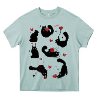Arona valentine cat Heavy Core Tee - MaliasSmallBusiness