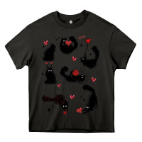 Asphalt valentine cat Heavy Core Tee - MaliasSmallBusiness