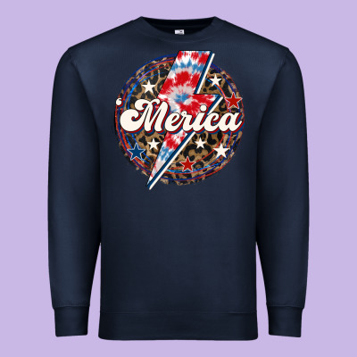 Western Merica Patriotic 4th Of July Premium Sweatshirt Designed By Lillyallendesigns