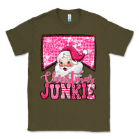 Army Green pink Christmas junkie Santa Claus Classic Tee - Jasminsmagicworld