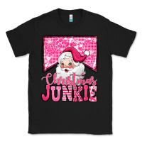 Black pink Christmas junkie Santa Claus Classic Tee - Jasminsmagicworld