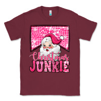 Burgundy pink Christmas junkie Santa Claus Classic Tee - Jasminsmagicworld