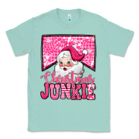 Seafoam pink Christmas junkie Santa Claus Classic Tee - Jasminsmagicworld