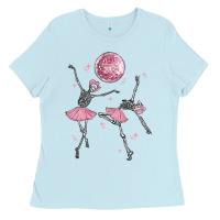 Baby Blue skeleton ballerina Ladies Tee - MaliasSmallBusiness