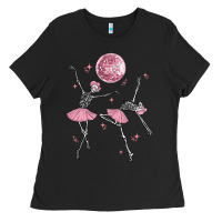 Black skeleton ballerina Ladies Tee - MaliasSmallBusiness