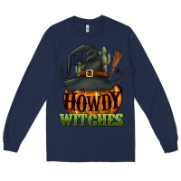 Navy Howdy witches Long Sleeve Tee - NancyCooperArtShop