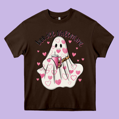 Boo Jee Valentine Heavy Core Tee Designed By Maliassmallbusiness