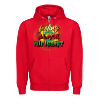 Red Feeling blacknificent Zipper Hoodie - FaDigitalArtStudio